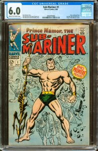 Sub-Mariner #1  (1968) CGC Graded 6.0 - 1st Issue!