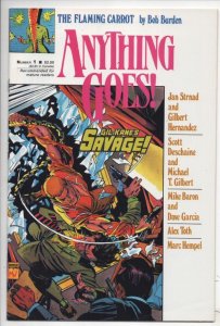 ANYTHING GOES #1, VF, Flaming Carrot, Bob Burden, Toth, Hernandez, 1986