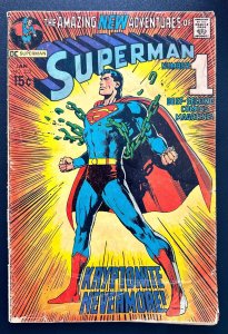 Superman #233 (1971) -Iconic cover art by Neal Adams - GD+