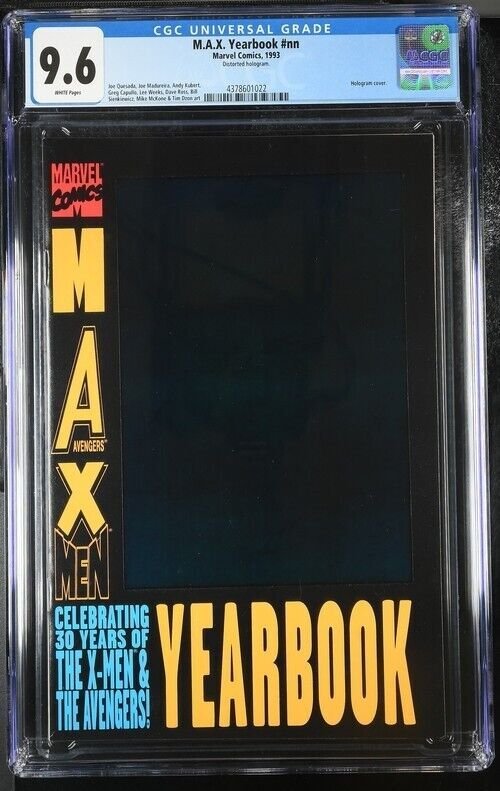 MAX YEARBOOK #NN CGC 9.6 DISTORTED HOLOGRAM COVER WHITE PAGES