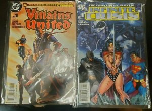 2PC #1S LOT (9.0) INFINITE CRISIS, VILLAINS UNITED!! 2005