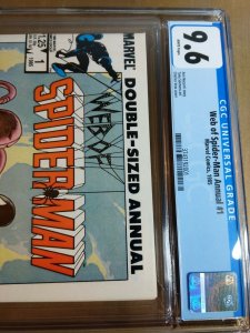 Web of Spider-Man Annual 1 CGC Universal Grade 9.6 NM+ White Pages