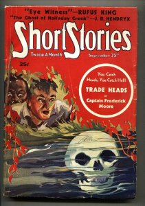 Short Stories 1936 Sept 25-RARE Pulp mag-Skull cover!