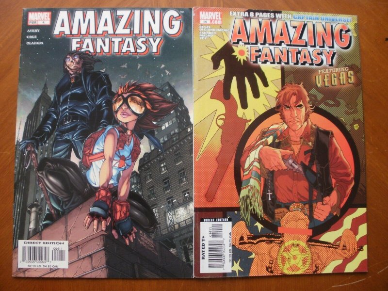 2 Marvel AMAZING FANTASY Comic #4 #14 (Anya Vegas Captain Universe) Avery Cruz