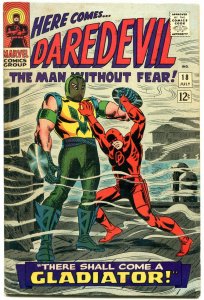 DAREDEVIL #18 1966 MARVEL COMIC- ORIGIN GLADIATOR ROMITA FN