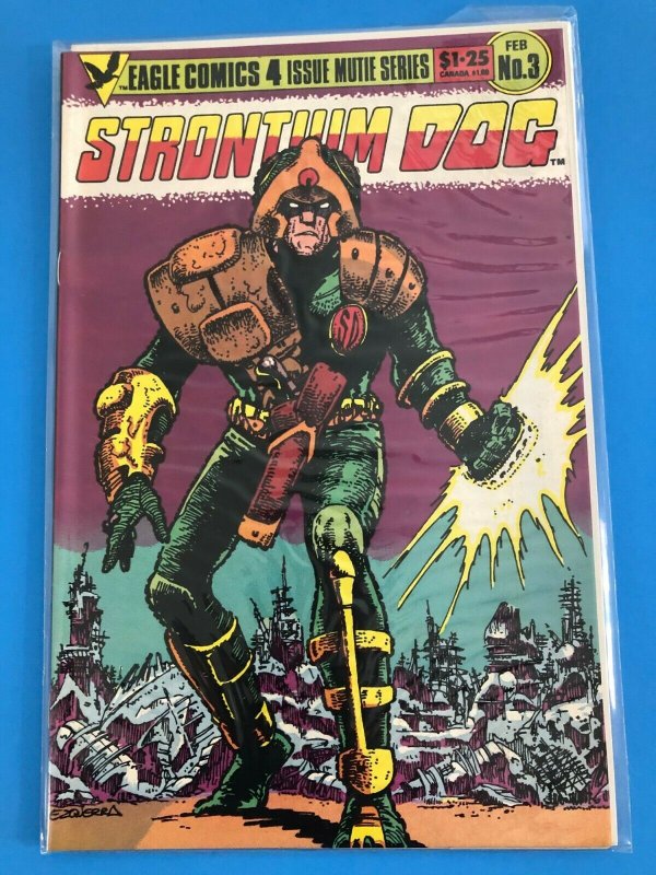 STRONTIUM DOG #3 OF 4  MUTIE SERIES  1985  EAGLE COMICS / UNREAD / NM / NM+ 