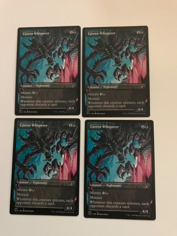 4 CAVERN WHISPERER (showcase) : Magic the Gathering MTG cards; IKORIA, NM