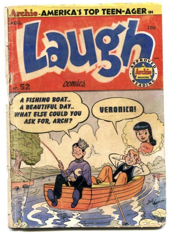 Laugh #52 1952-Archie fishing cover-Katy Keene- G-