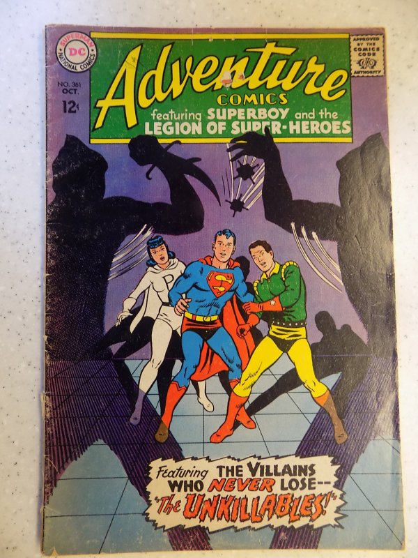 ADVENTURE COMICS # 361 DC ACTION LEGION GD/VG