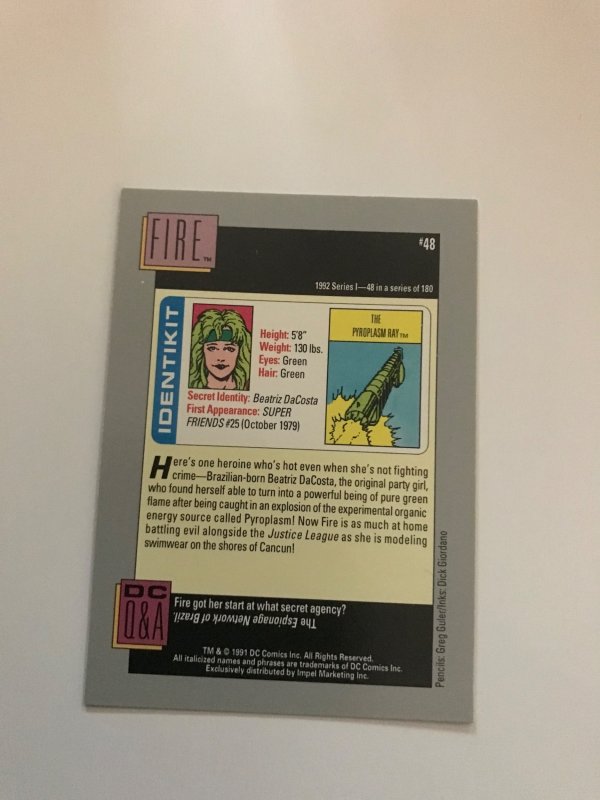 FIRE #48 card : 1992 DC Universe Series 1, NM/M, Impel; Super Friends