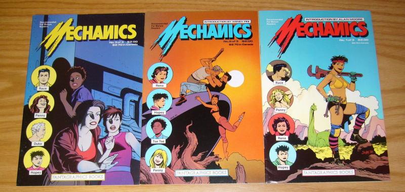 Mechanics #1-3 VF complete series - love & rockets set - alan moore - pini 2