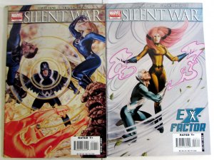 Silent War Lot 2 #1, 3 2007 Marvel Black Bolt Human Torch Thing Comics