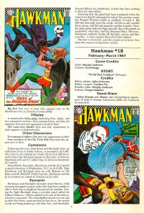 The OFFICIAL HAWKMAN INDEX #1 & #2 (1986) 8.0 VF Definitive Bibliography 1961-87