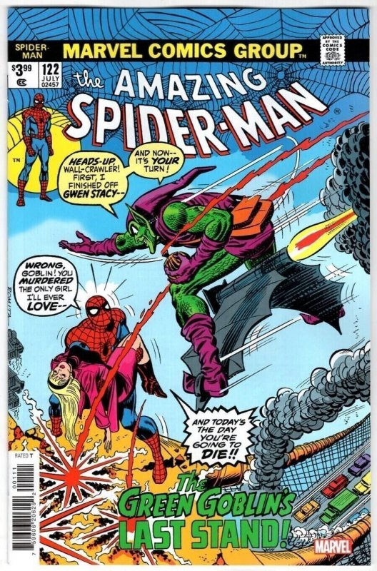 Amazing Spider-Man 2023 #122 Facsimile Edition NM Reprint Gwen Stacy