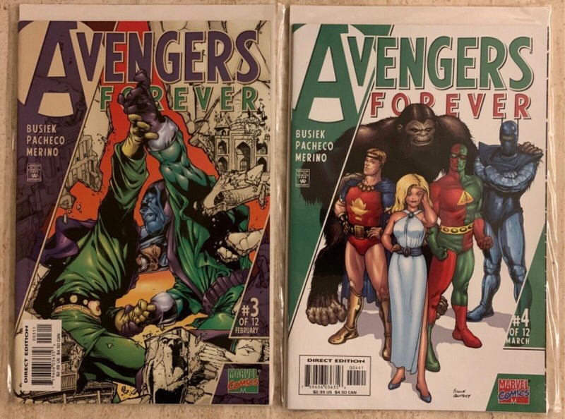 AVENGERS FOREVER 1-12, AVENGERS: THE ORIGIN 1-5 + 3 AVENGERS: ORIGINS ONE-SHOTS