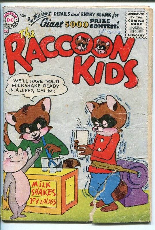 RACCOON KIDS. #62 1956-DC COMICS-DOODLES DUCK-SHELDON MAYER-fr/good