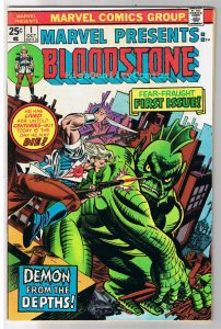 MARVEL PRESENTS #1, FN+, Origin / 1st Bloodstone,1975, Bronze age