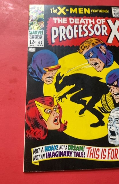 The X-Men #42 (1968) Death of professor X