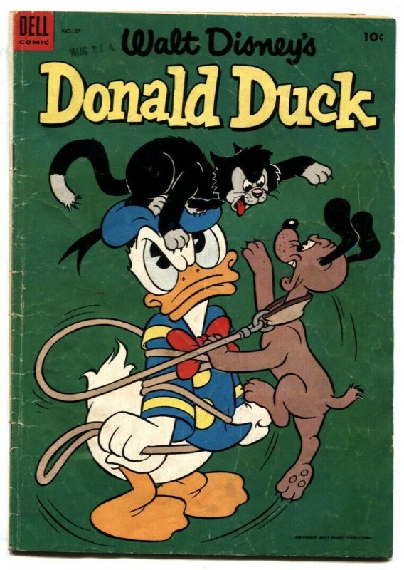 Walt Disney' Donald Duck #37 1954- Dell Comics G/VG