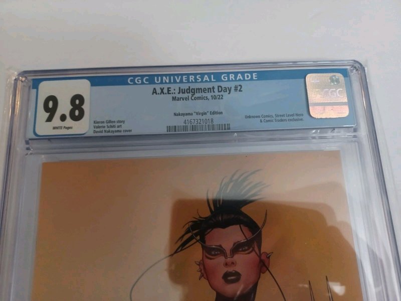 A.X.E. Judgment Day #2  Nakayama Virgin Variant - X-23 - 2022- CGC 9.8
