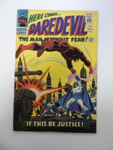Daredevil #14 (1966) FR/GD condition piece missing ad page