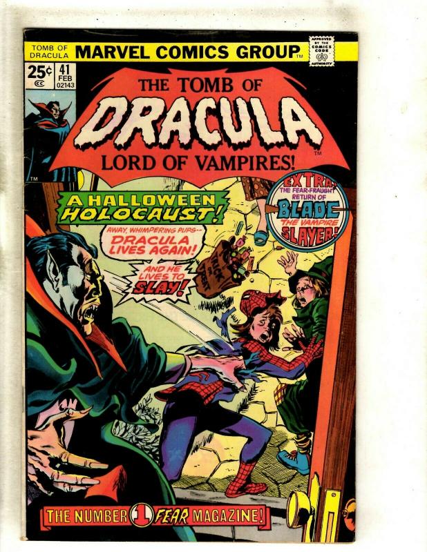 Lot Of 5 Tomb Of Dracula Marvel Comic Books # 40 41 42 43 44 VF Range RS1