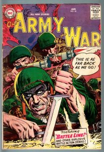 OUR ARMY AT WAR #54 1957-DC WAR COMIC-JOE KUBERT-VG+ VG+