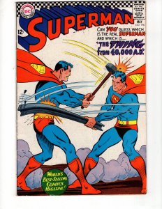 Superman #196 (1967) THE THING FROM 40,000 A.D. / ID#174