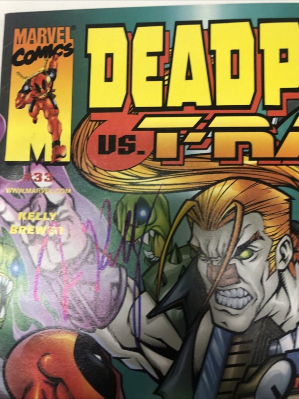 Deadpool Vs Tray (1999) # 33 Variant • Marvel Comics • Signed Joe Kelly • Direct
