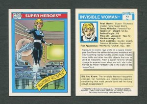 1990 Marvel Comics Card  #43 (Invisible Woman)  NM-MT