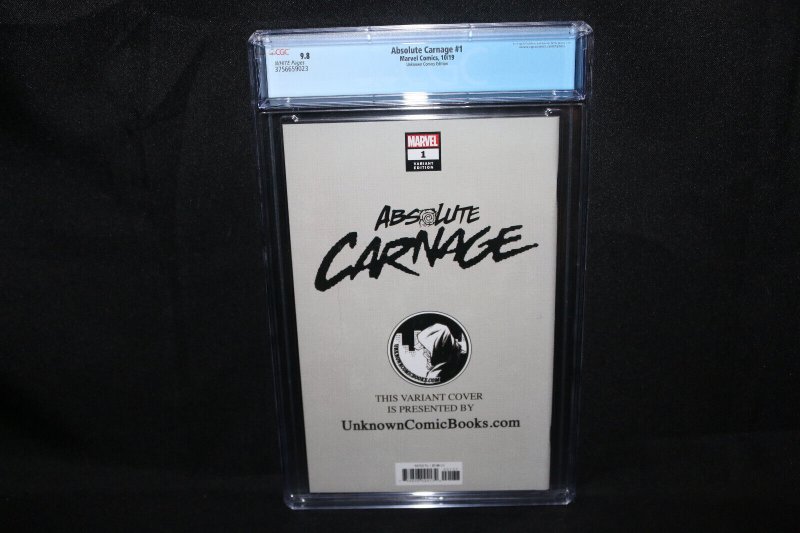 Absoute Carnage #1 - Unknown Comics Edition - CGC Grade 9.8 - 2019 