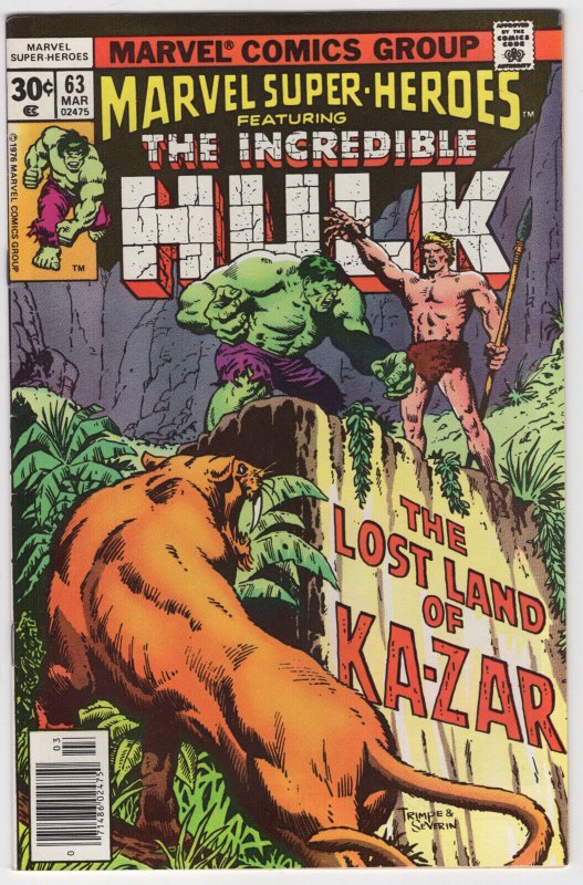 MARVEL SUPER-HEROES #63 - 7.0 - WP - Incredible Hulk
