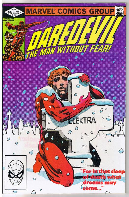 DAREDEVIL #182, NM-, DD vs Punisher, Guns, Shot, Frank Miller, more in store