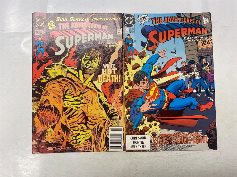 5 DC comic books Adventures Superman #470 471 Action Comics #687 697 37 KM20