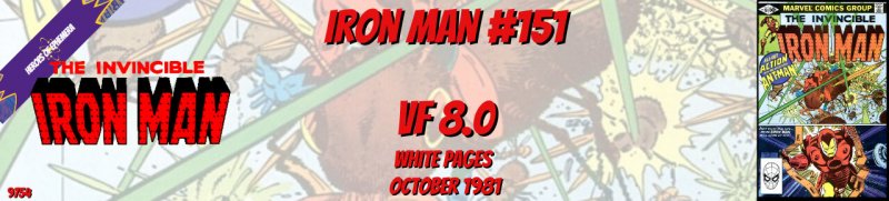 Iron Man 151 VF 8.0 Marvel 1981