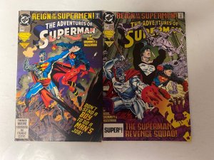 4 DC comic books Adventures Superman #503 504 Superman #70 Action #591 33 KM28