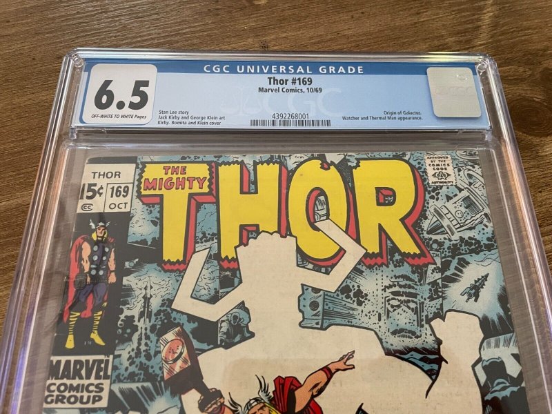 The Mighty Thor # 169 CGC Graded 6.5 Marvel Comic Book 1969 Galactus Loki JH9