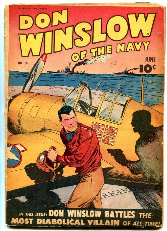 DON WINSLOW OF THE NAVY #16 1944- Fawcett Golden Age VG