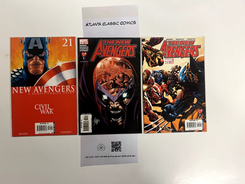 3 The New Avengers Marvel Comic Books # 19 20 21  Defenders Hulk Thor 41 JS23