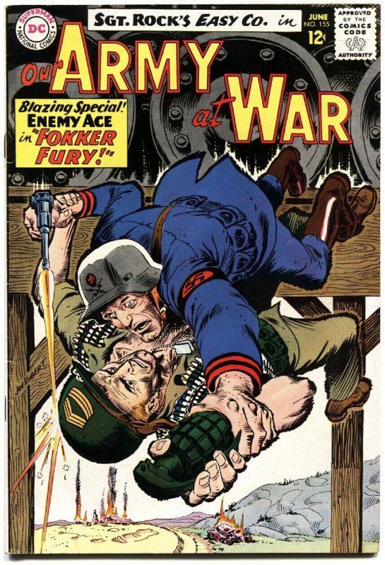 OUR ARMY AT WAR #155 1965-DC WAR COMIC-SGT. ROCK-HIGH GRADE-ENEMY ACE 