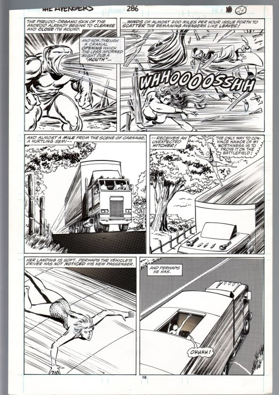 Avengers #286 Page 24 Original Comic Book Art - John Buscema 1987