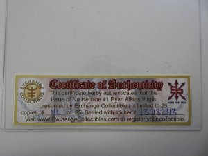 No Heroine #1 Ryan Atkins Virgin Variant LDT 25 W/COA VF+ Condition