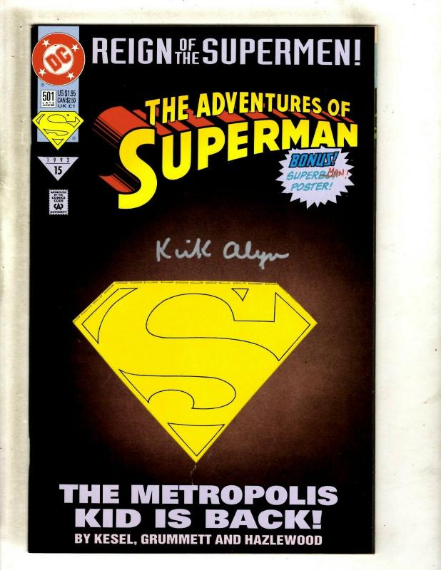 5 Superman DC Comics SIGNED W/COA By Kirk Alyn # 500 501 Action 687 22 78 J371