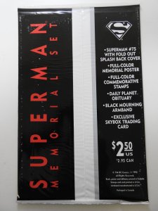 Superman #75 Black Bagged Memorial Set W/Goodies Sealed!!