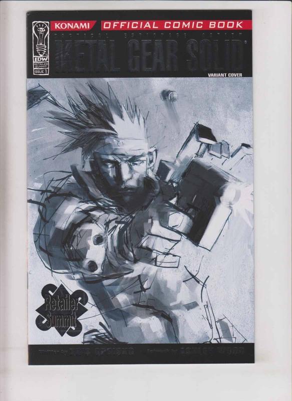 Metal Gear Solid #1 VF/NM retailer summit variant - konami - ashley wood 2004