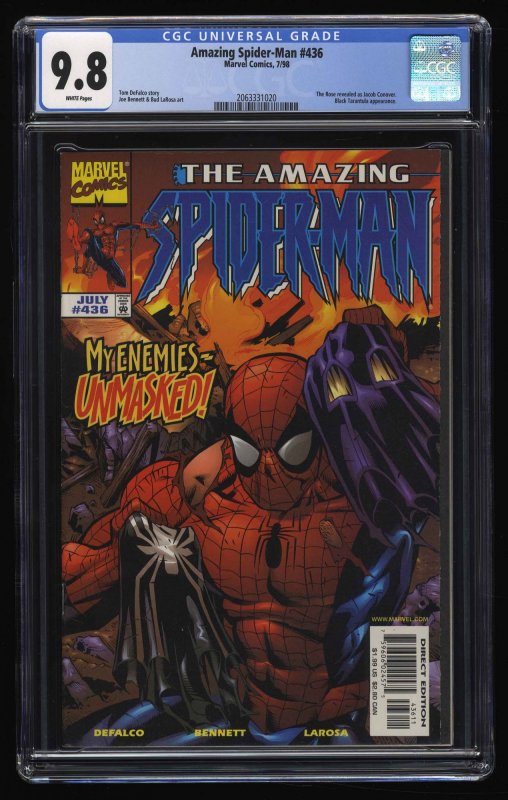 Amazing Spider-Man #436 CGC NM/M 9.8 White Pages