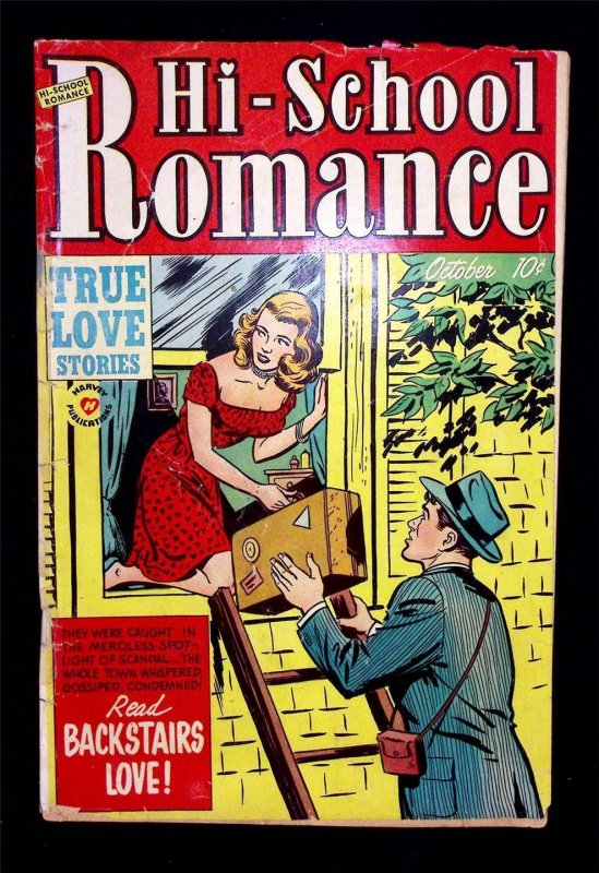 Hi-School Romance #11 Oct 1951 Harvey Pre-Code Romance Scandal Backstairs Love