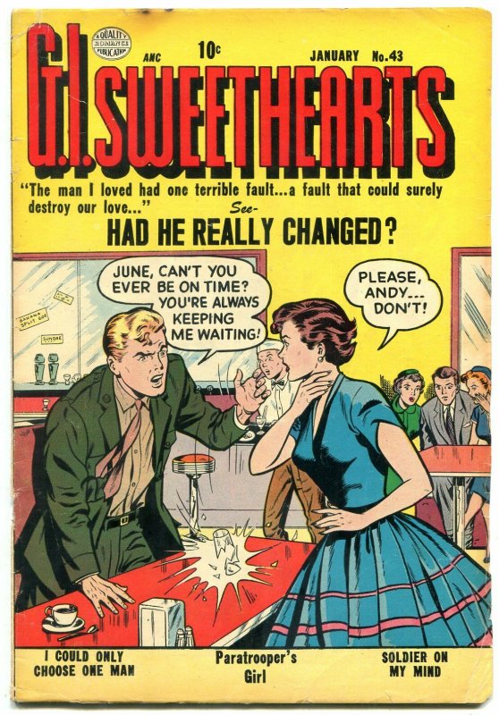 G.I. Sweethearts #43 1955- Golden Age Romance- VG