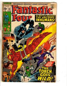 Fantastic Four # 99 VG Marvel Comic Book Dr. Doom Thing Human Torch RH4
