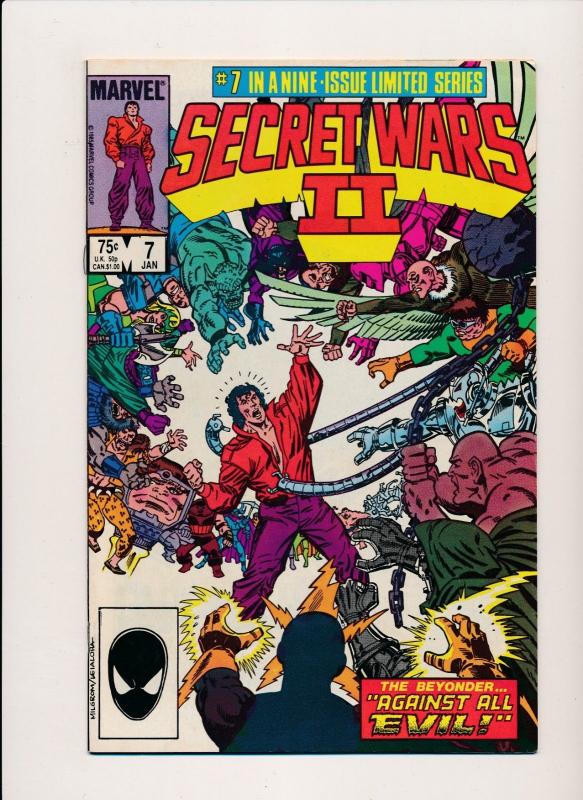 MARVEL COMICS SECRET WARS II LOT #1-#5, #7-#8  F/VF (HX646)